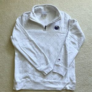 CHAMPION | Quilted Penn State Quarter Zip Sweatshirt | Size M